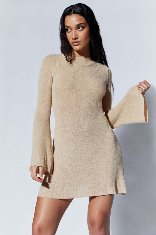 Timeless Black Bell Sleeve Gown